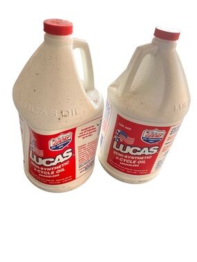 Lucas Semi-Synthetic 2-Cycle Oil - White Jug with Red Label (Set of 2)